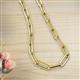 3 - Sandra Large Rectangle (17.00 x 5.30 mm) Light Weight Paperclip Chain Necklace 