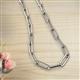 3 - Sandra Large Rectangle (17.00 x 5.30 mm) Light Weight Paperclip Chain Necklace 