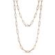1 - Sandra Large Rectangle (17.00 x 5.30 mm) Light Weight Paperclip Chain Necklace 