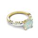 5 - Laila 1.88 ctw Opal (8.00 mm) Hidden Halo Engagement Ring 