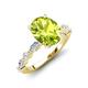 3 - Laila 2.48 ctw Peridot Oval Shape (9x7 mm) Hidden Halo Engagement Ring 