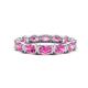 1 - Abigail 3.08 ctw Oval Shape Pink Sapphire Comfort fit Eternity Band 