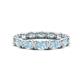 1 - Abigail 2.10 ctw Oval Shape Aquamarine Comfort fit Eternity Band 