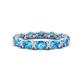 1 - Abigail 2.80 ctw Oval Shape Blue Topaz Comfort fit Eternity Band 
