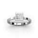 2 - Elcie 0.85 ct Created White Sapphire Solitaire Ring  