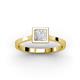 2 - Elcie 0.85 ct Created White Sapphire Solitaire Ring  