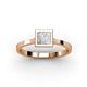 2 - Elcie 0.85 ct Created White Sapphire Solitaire Ring  