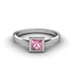 3 - Elcie 0.90 ct Pink Tourmaline Solitaire Ring  