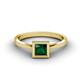 3 - Elcie 0.97 ct Created Emerald Solitaire Ring  