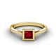 3 - Elcie 0.85 ct Created Ruby Solitaire Ring  