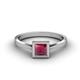 3 - Elcie 1.25 ct Rhodolite Garnet Solitaire Ring  