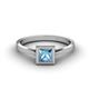 3 - Elcie 1.38 ct Blue Topaz Solitaire Ring  