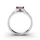 4 - Elcie 1.25 ct Rhodolite Garnet Solitaire Ring  