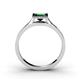 4 - Elcie 0.97 ct Created Emerald Solitaire Ring  