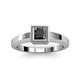 2 - Ian 1.00 ct Princess Cut Black Diamond Solitaire Ring 
