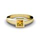 3 - Ian 1.00 ct Princess Cut Citrine Solitaire Ring 