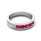 6 - Aaron 0.50 ctw Ruby 5 Stone Men Wedding Band (5 mm) 