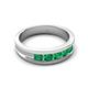 6 - Aaron 0.50 ctw Emerald 5 Stone Men Wedding Band (5 mm) 
