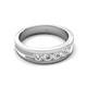 6 - Aaron 0.53 ctw White Sapphire 5 Stone Men Wedding Band (5 mm) 
