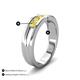 5 - Aaron 0.53 ctw Yellow Sapphire 5 Stone Men Wedding Band (5 mm) 