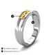 5 - Aaron 0.40 ctw Citrine 5 Stone Men Wedding Band (5 mm) 