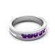 6 - Aaron 0.40 ctw Amethyst 5 Stone Men Wedding Band (5 mm) 