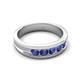 6 - Aaron 0.40 ctw Iolite 5 Stone Men Wedding Band (5 mm) 