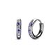 1 - Cianna 1.80mm (0.30 ctw) Petite Tanzanite and Diamond Hoop Earrings 