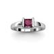 3 - Izna Princess Cut Rhodolite Garnet Solitaire Engagement Ring 