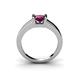 5 - Izna Princess Cut Rhodolite Garnet Solitaire Engagement Ring 
