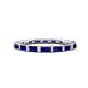 1 - Elise 1.26 ctw Baguette Shape Blue Sapphire Comfort Fit Eternity Band 