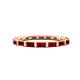 1 - Elise 1.26 ctw Baguette Shape Ruby Comfort Fit Eternity Band 