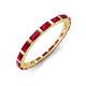 3 - Elise 1.26 ctw Baguette Shape Ruby Comfort Fit Eternity Band 