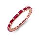 3 - Elise 1.26 ctw Baguette Shape Ruby Comfort Fit Eternity Band 