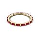 5 - Elise 1.26 ctw Baguette Shape Ruby Comfort Fit Eternity Band 