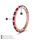 4 - Elise 1.26 ctw Baguette Shape Ruby Comfort Fit Eternity Band 
