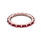 5 - Elise 1.26 ctw Baguette Shape Ruby Comfort Fit Eternity Band 