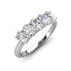 3 - Elmira 1.00 ctw Oval Shape Lab Grown Diamond Five Stone Wedding Band 