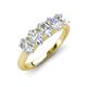 3 - Elmira 1.00 ctw Oval Shape Lab Grown Diamond Five Stone Wedding Band 