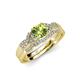 4 - Serene Peridot and Diamond Bridal Set Ring 