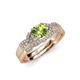 4 - Serene Peridot and Diamond Bridal Set Ring 