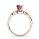 5 - Serene Rhodolite Garnet and Diamond Bridal Set Ring 