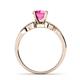 5 - Serene Pink Sapphire and Diamond Bridal Set Ring 