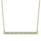 1 - Noya 2.50 mm Round Peridot and Lab Grown Diamond Horizontal Bar Pendant Necklace 
