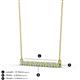 2 - Noya 2.50 mm Round Peridot and Lab Grown Diamond Horizontal Bar Pendant Necklace 