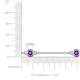 5 - Aizza (5 Stn/4 mm) Amethyst Station Bracelet 