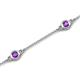 6 - Aizza (5 Stn/4 mm) Amethyst Station Bracelet 
