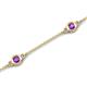 6 - Aizza (5 Stn/4 mm) Amethyst Station Bracelet 