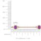 5 - Aizza (5 Stn/4 mm) Amethyst Station Bracelet 