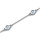 6 - Aizza (5 Stn/4 mm) Aquamarine Station Bracelet 